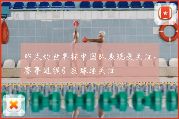 昨天的世界杯中国队表现受关注,赛事进程引发球迷关注